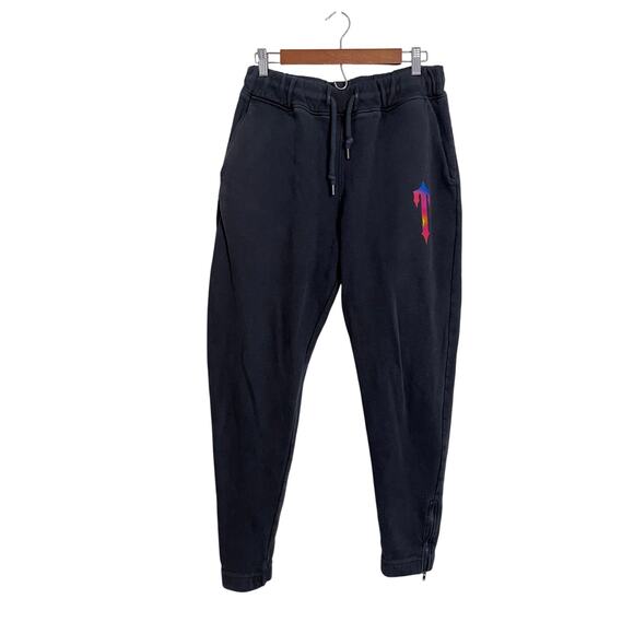 Trapstar It's a Secret Black Logo Sweatpants Mens Large - Picture 1 of 9